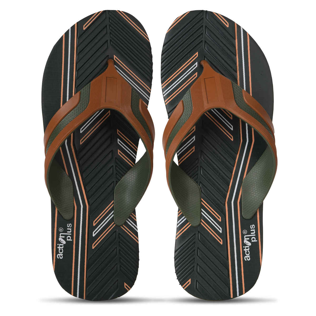 Action Slipper For Men | Ontm-40 Military Green-Tan - UK-9