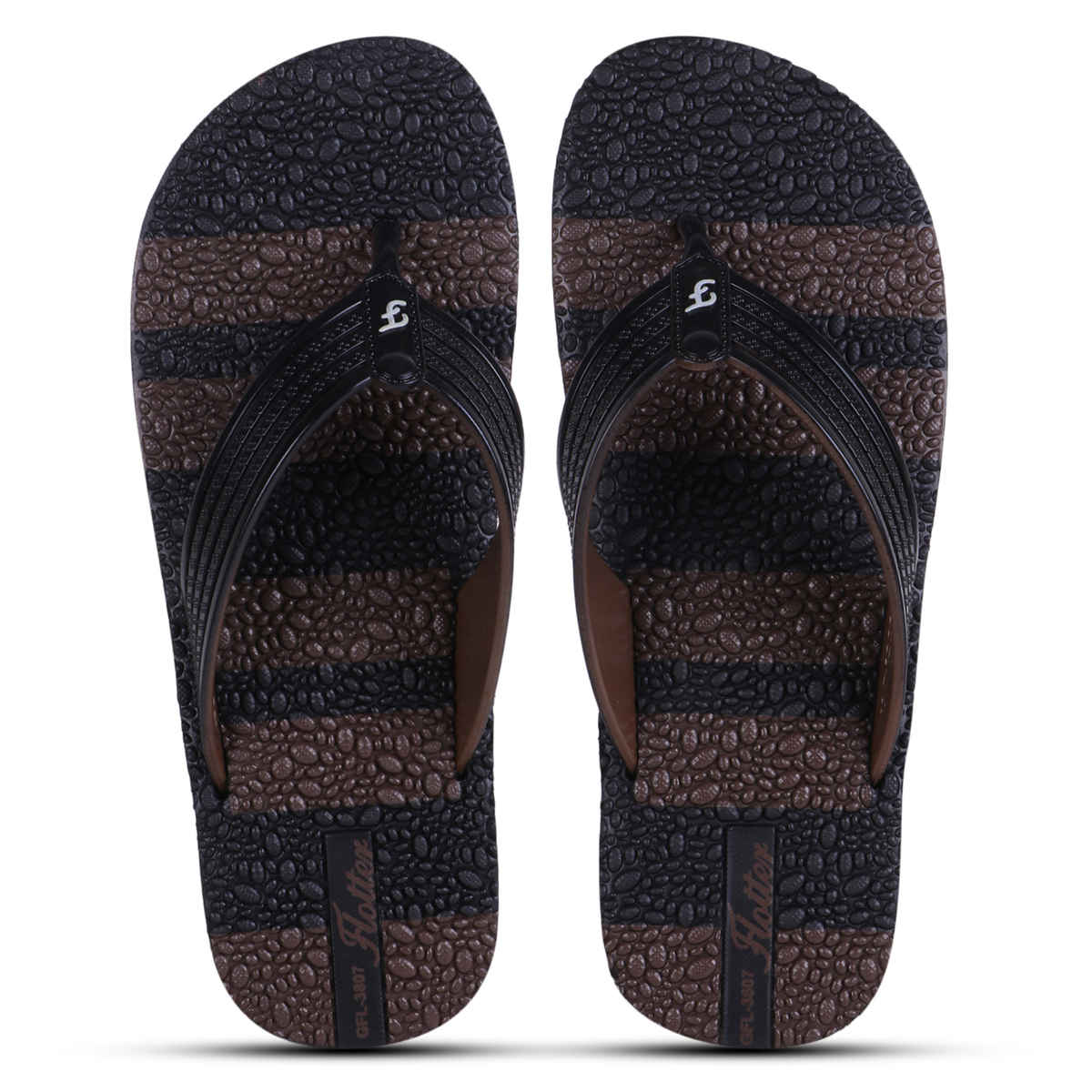 Action Slipper For Men | Gfl-3807 Black-Coffee - UK-7