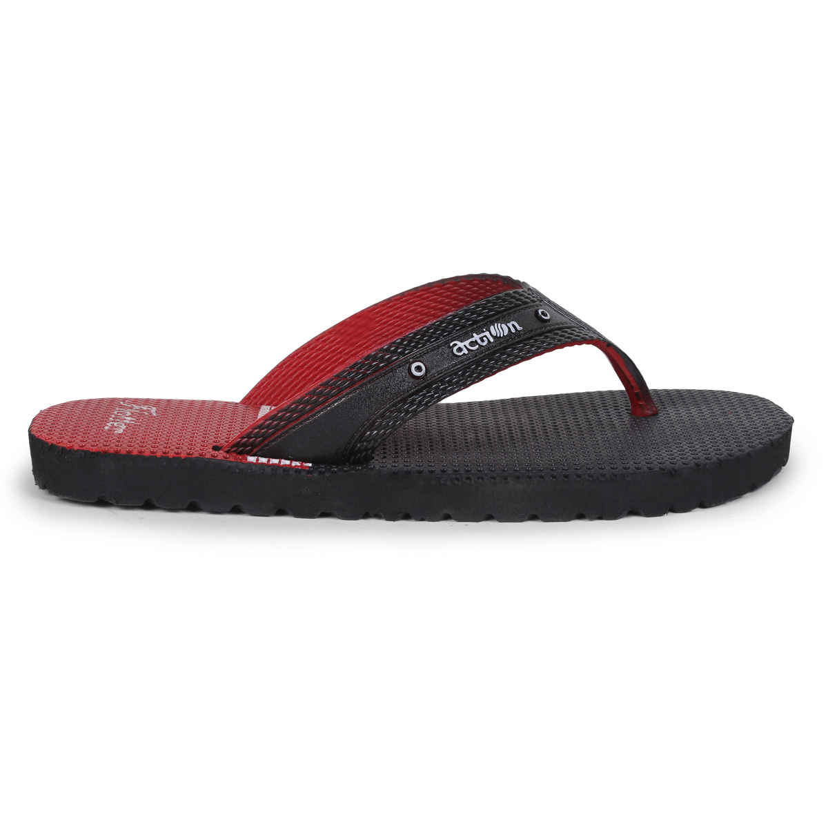 Action Men's Gfl-3804 Slippers | Evening Walk | Bathroom | Room Slippers | Black and Red - UK 10