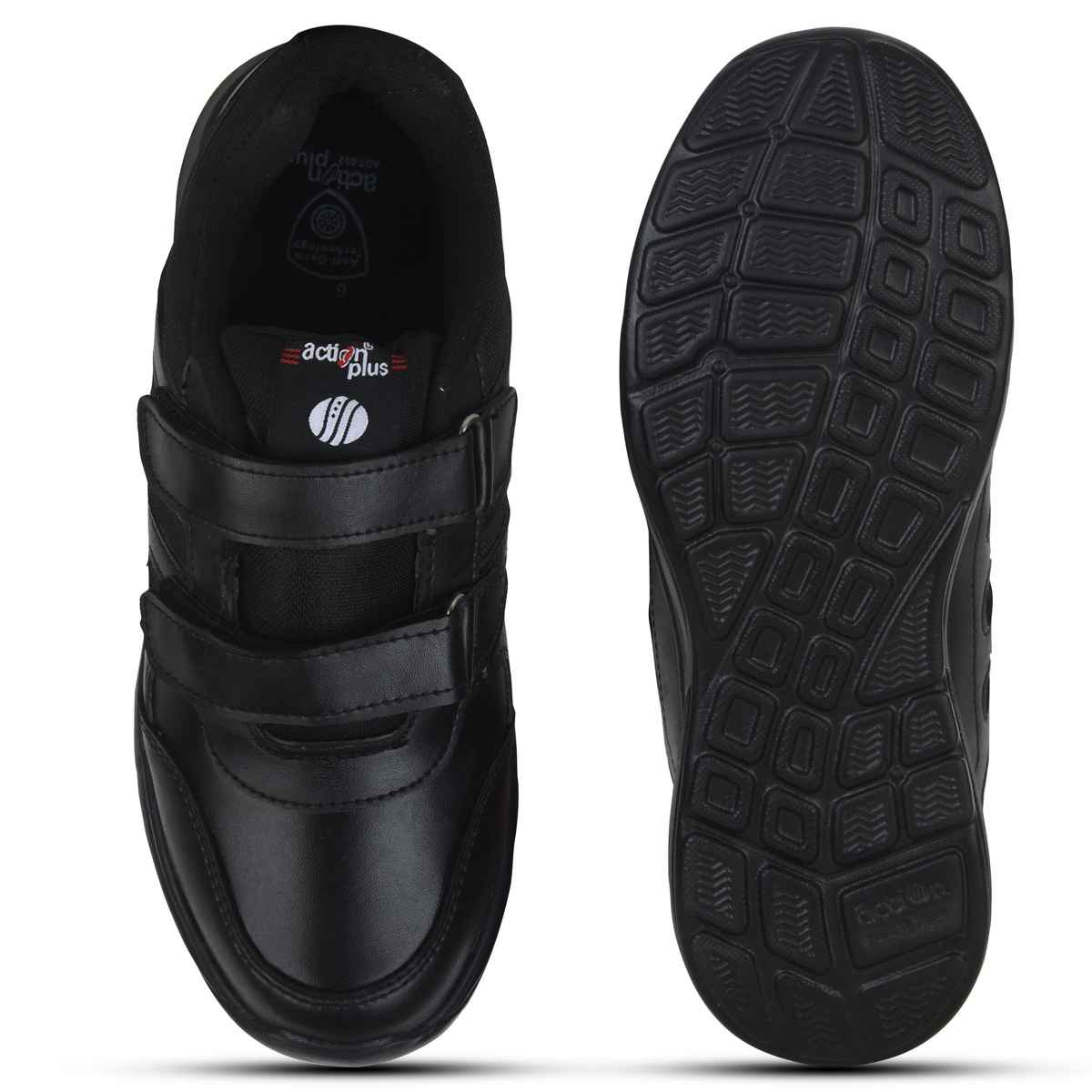 Action Kids School Shoes | AGT-52 | Black - UK 10