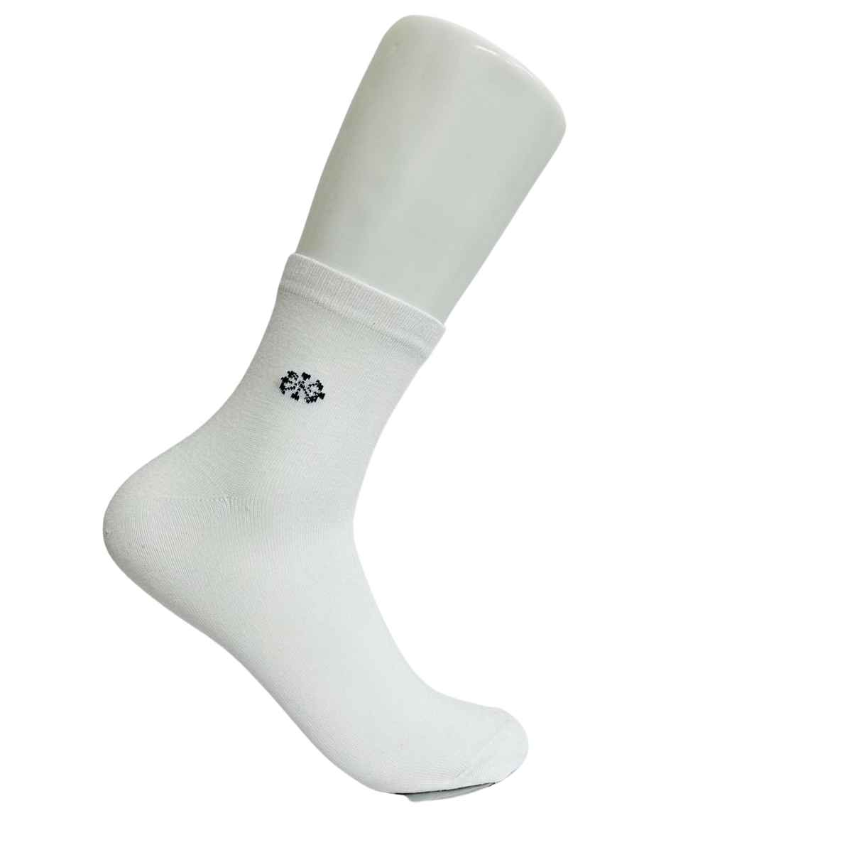 Royal Mart Unisex Cotton Blend Ankle Length Socks | White - Free Size