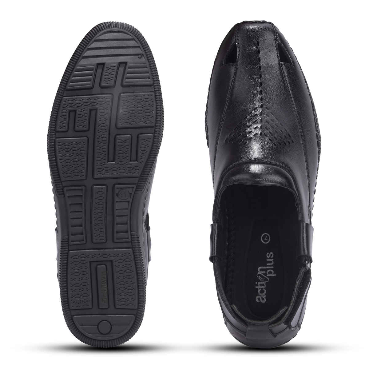 Action Mens Ethnic Sandals | GLC-292 | Black | UK-7
