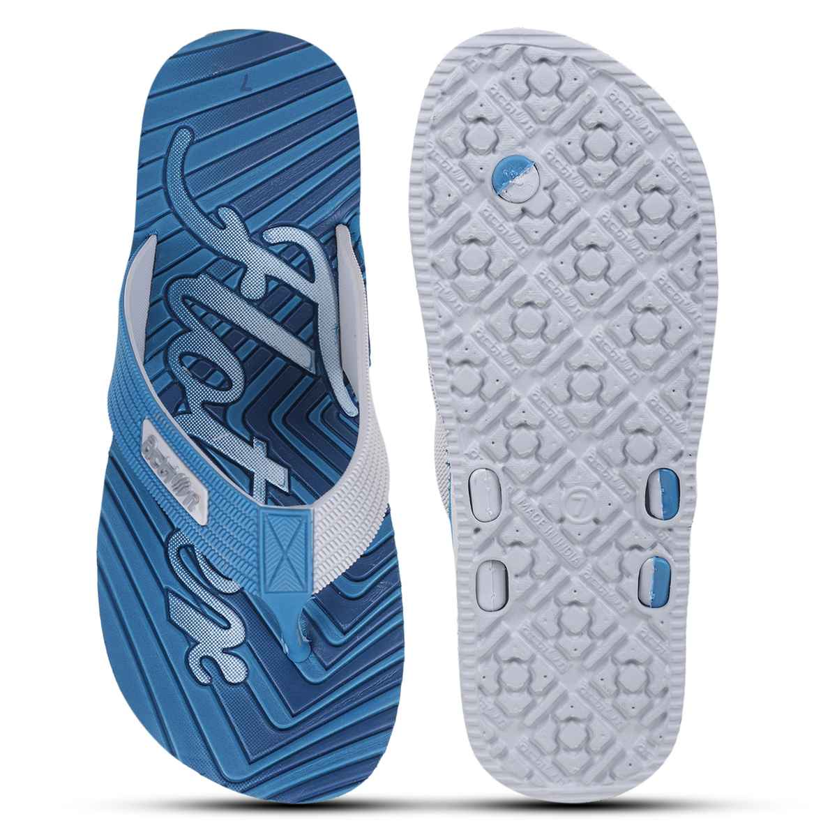 Action Eva Flotter Mens Slippers | Uk | 10 | Light Grey