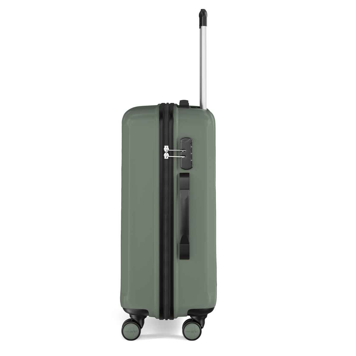 Safari Symphony 66cm Medium Checkin Size Trolley Bag Hard Polycarbonate 8 Wheels, Thyme Green