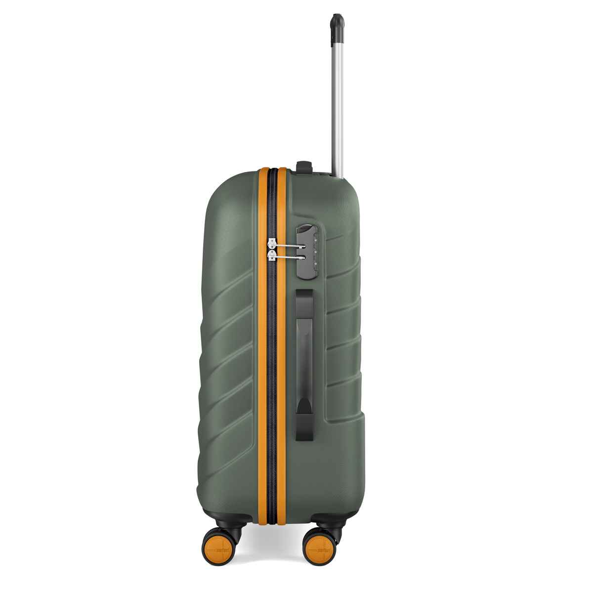 Safari Polycarbonate 66 L Telescopic Trolley Bag | Thyme Green - 56 cm, 66 cm, and 76 cm