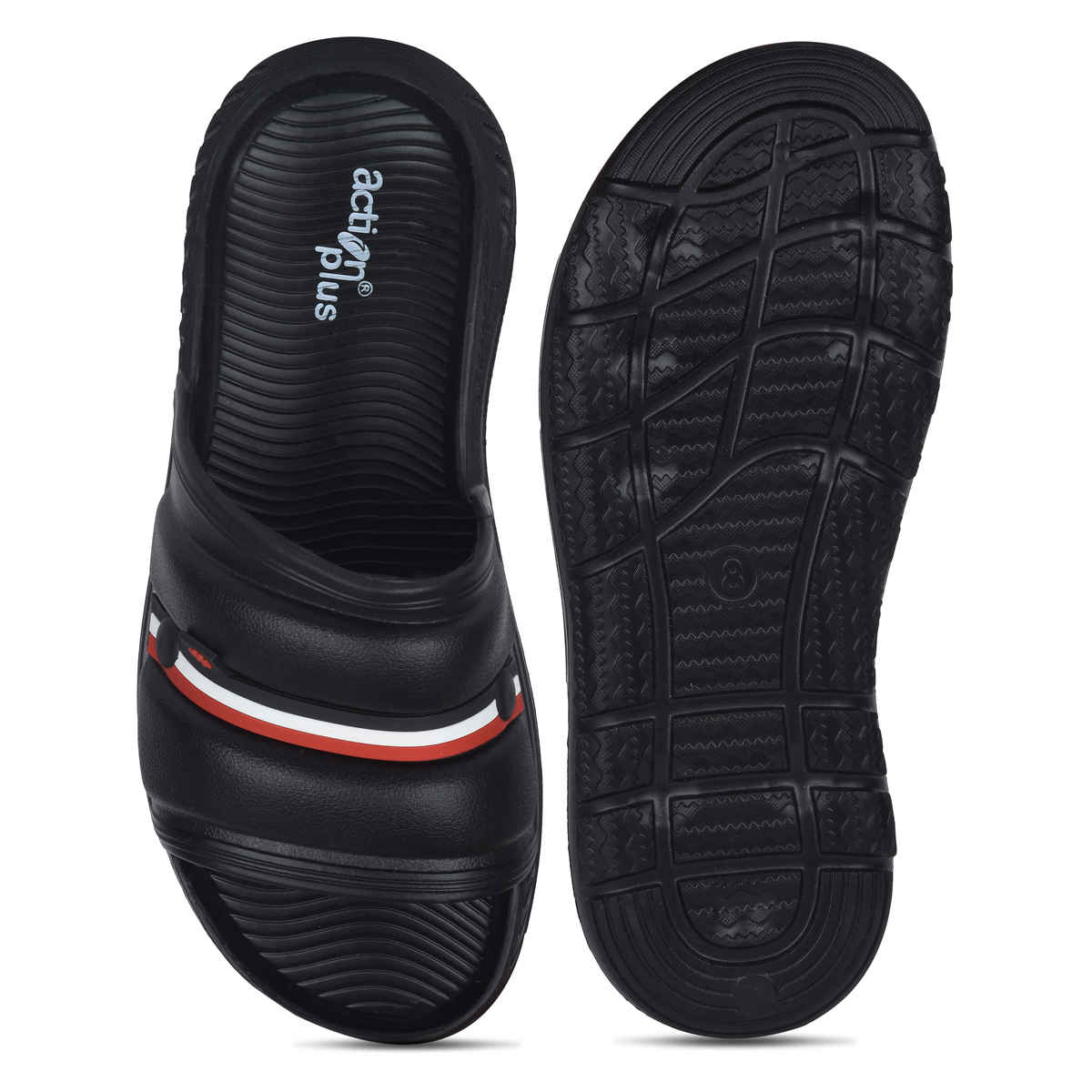 Action Sliders For Men | Ontm-44 Black - UK-7