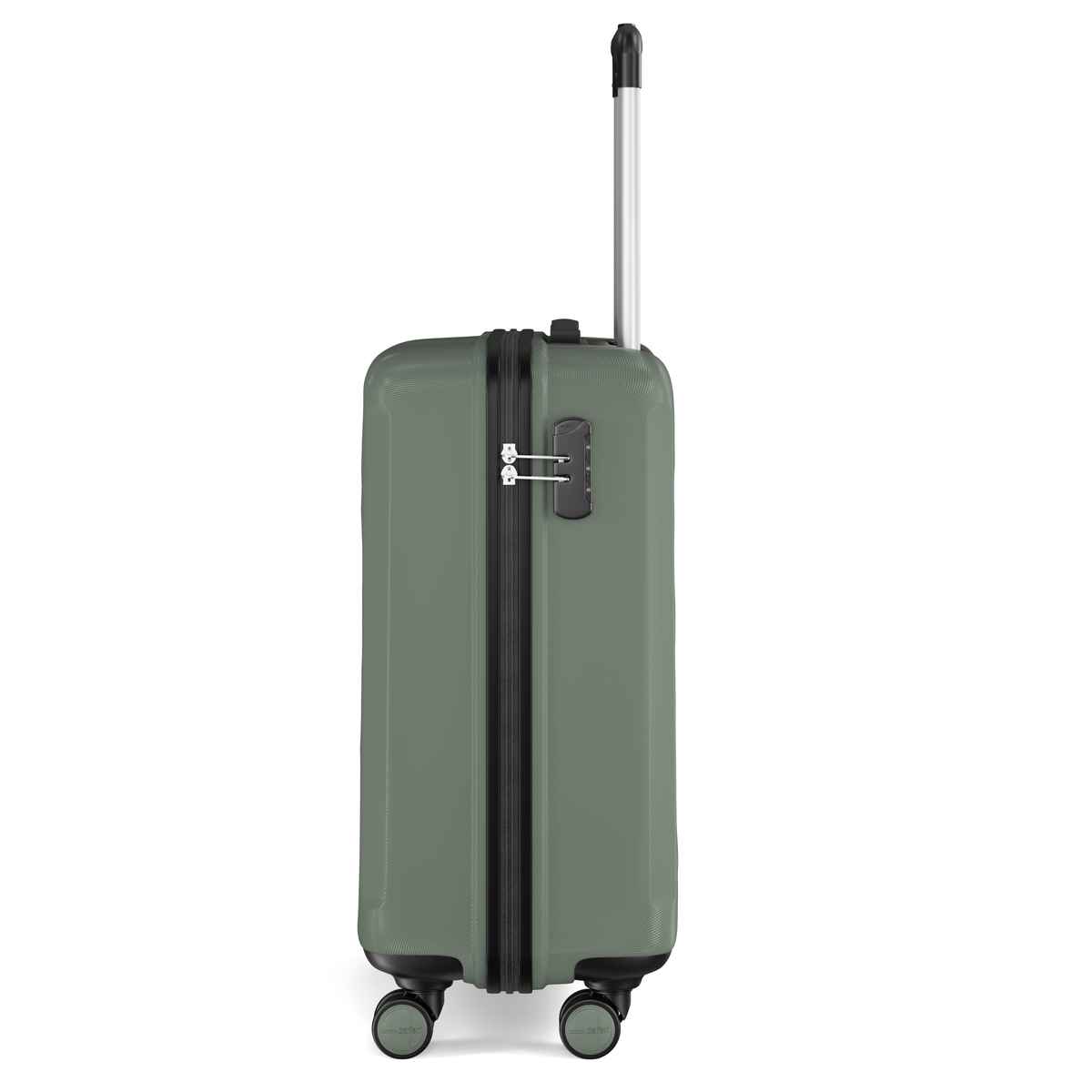 Safari Symphony 56cm Cabin Trolley Bag Hard Polycarbonate 8 Wheels 360 Degree Wheeling, Thyme Green