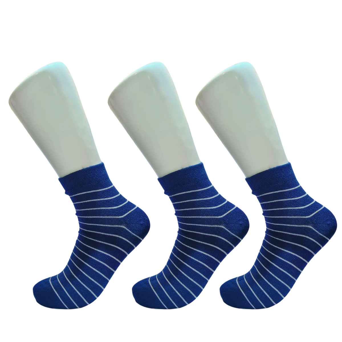 Royal Mart Unisex Striped Cotton Blend Ankle Length Socks | Assorted - Free Size