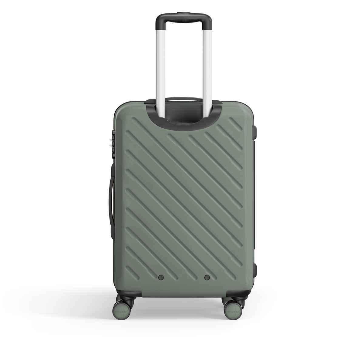 Safari Symphony 66cm Medium Checkin Size Trolley Bag Hard Polycarbonate 8 Wheels, Thyme Green