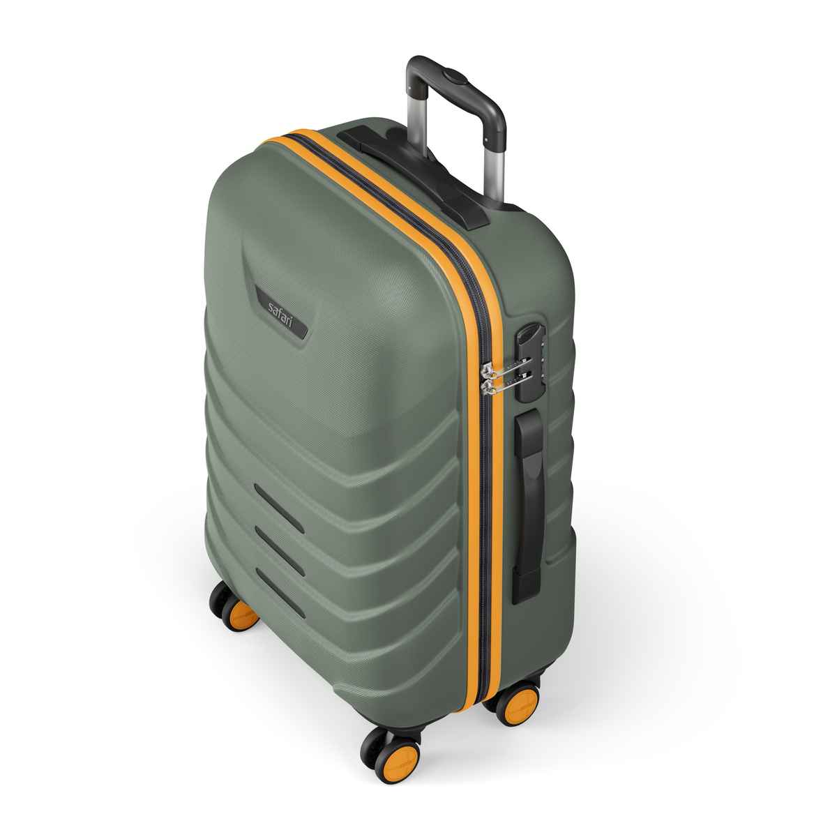Safari Polycarbonate 66 L Telescopic Trolley Bag | Thyme Green - 56 cm, 66 cm, and 76 cm