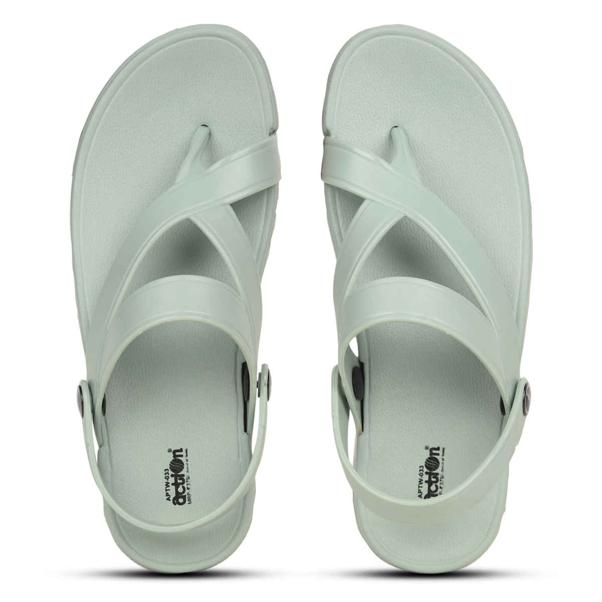 Action Women's Aptw-33 Backstrap Sandals | Office Wear | Comtable Sandals | Spring Green - UK 8