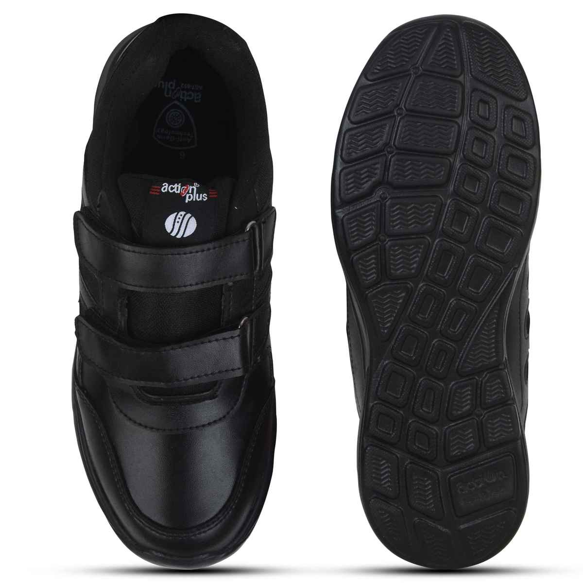 Action Kids School Shoes | AGT-52 | Black - UK 10