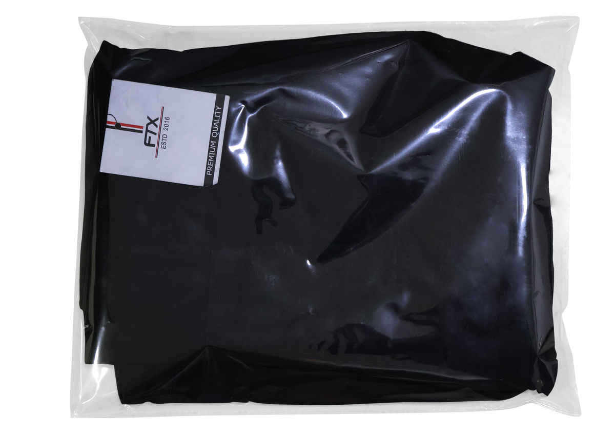 FTX Men's Solid Regular Fit Drawstring Multipocket Polyester Cargo | Black - M