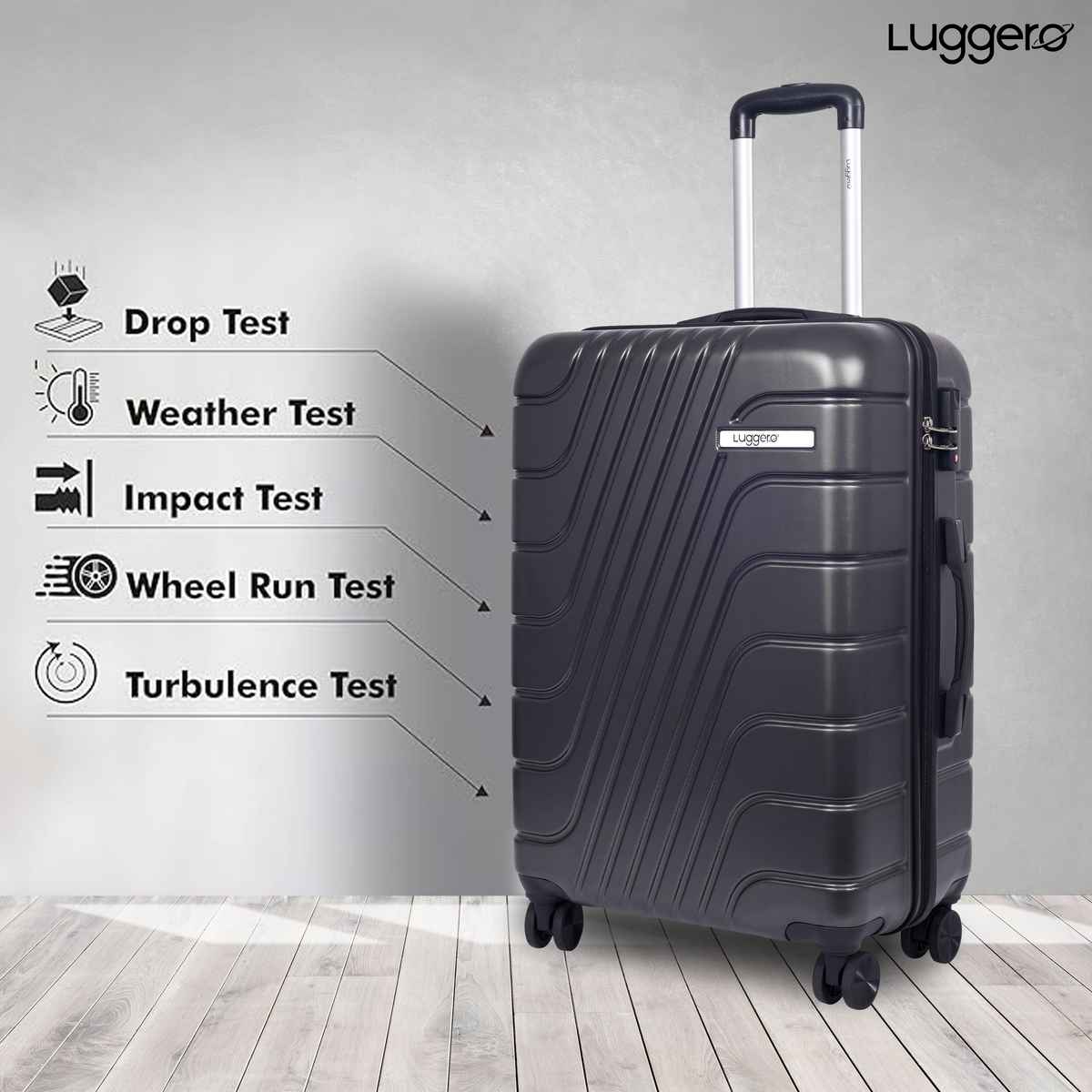 Luggero Eternal Trolley Bag | Dark Grey - S