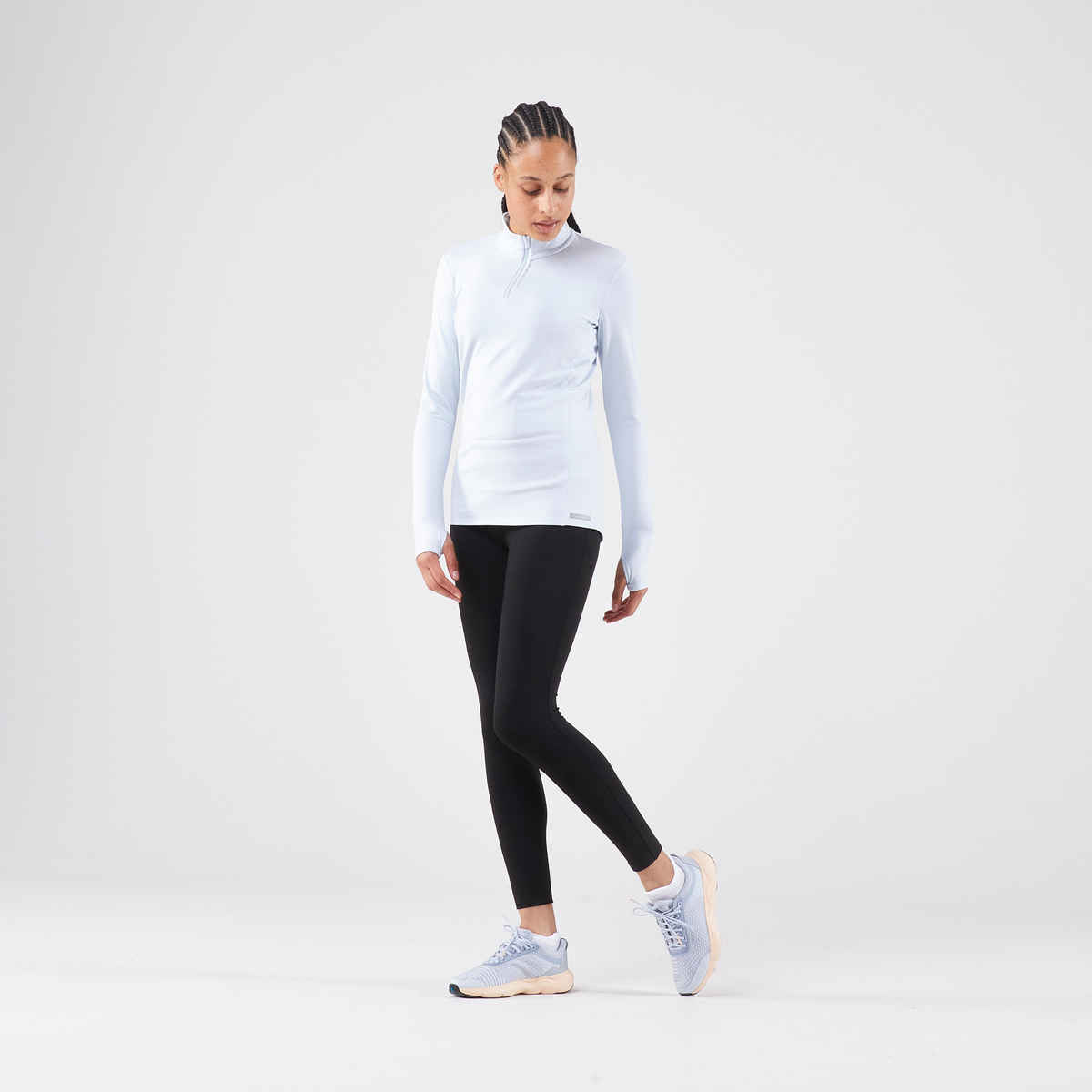 Decathlon Kalenji Women's Running Full Sleeve Thumb-Hole T-shirt | White | L