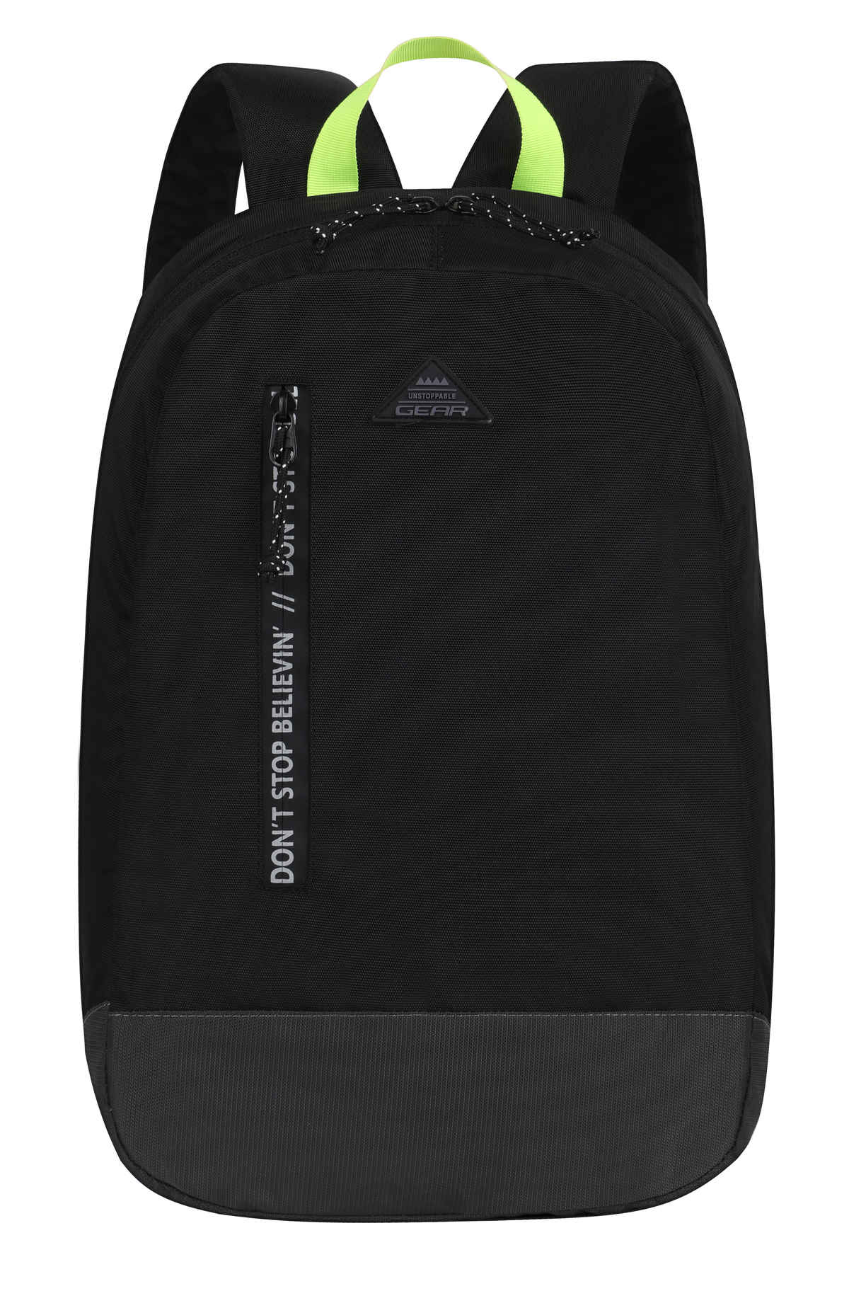 Gear Unisex Colorblocked Polyester 16 L Backpack | Black and Grey