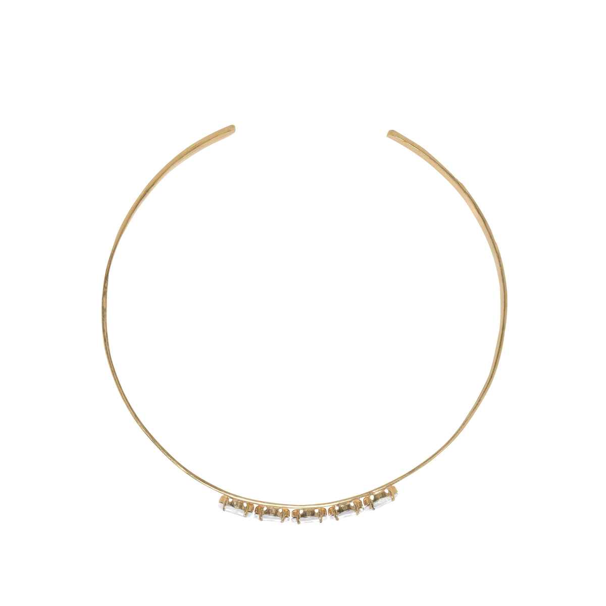 Rubans Voguish Gold Plated Cubic Zirconia Studded Necklace