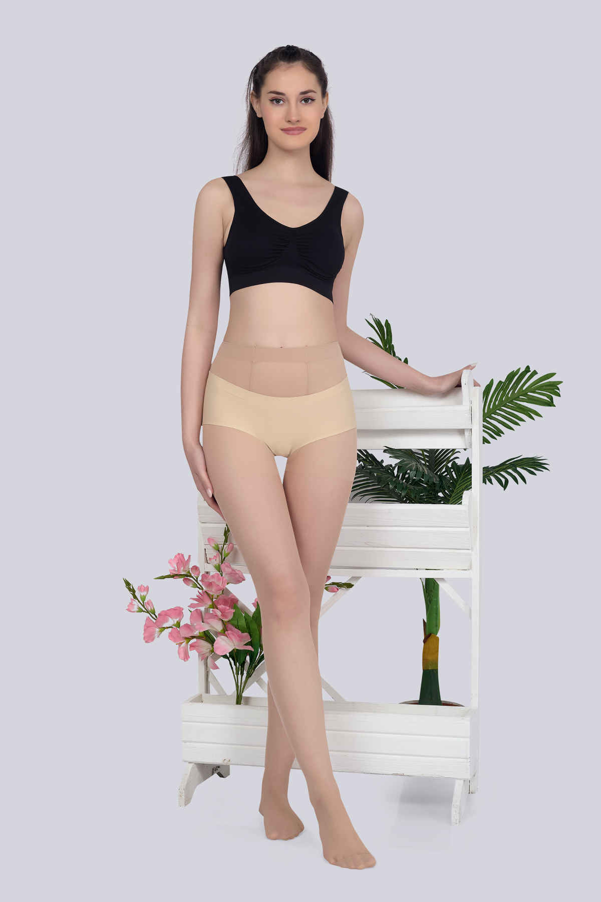 PLUMBURY Women's High Waist Pantyhose Sheer Tights Stockings