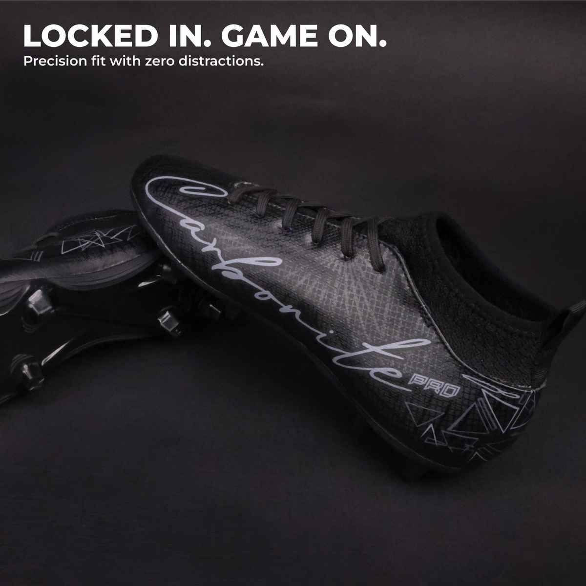 Nivia Men's Pro Carbonite 7.0 Football Stud | Black - UK 9