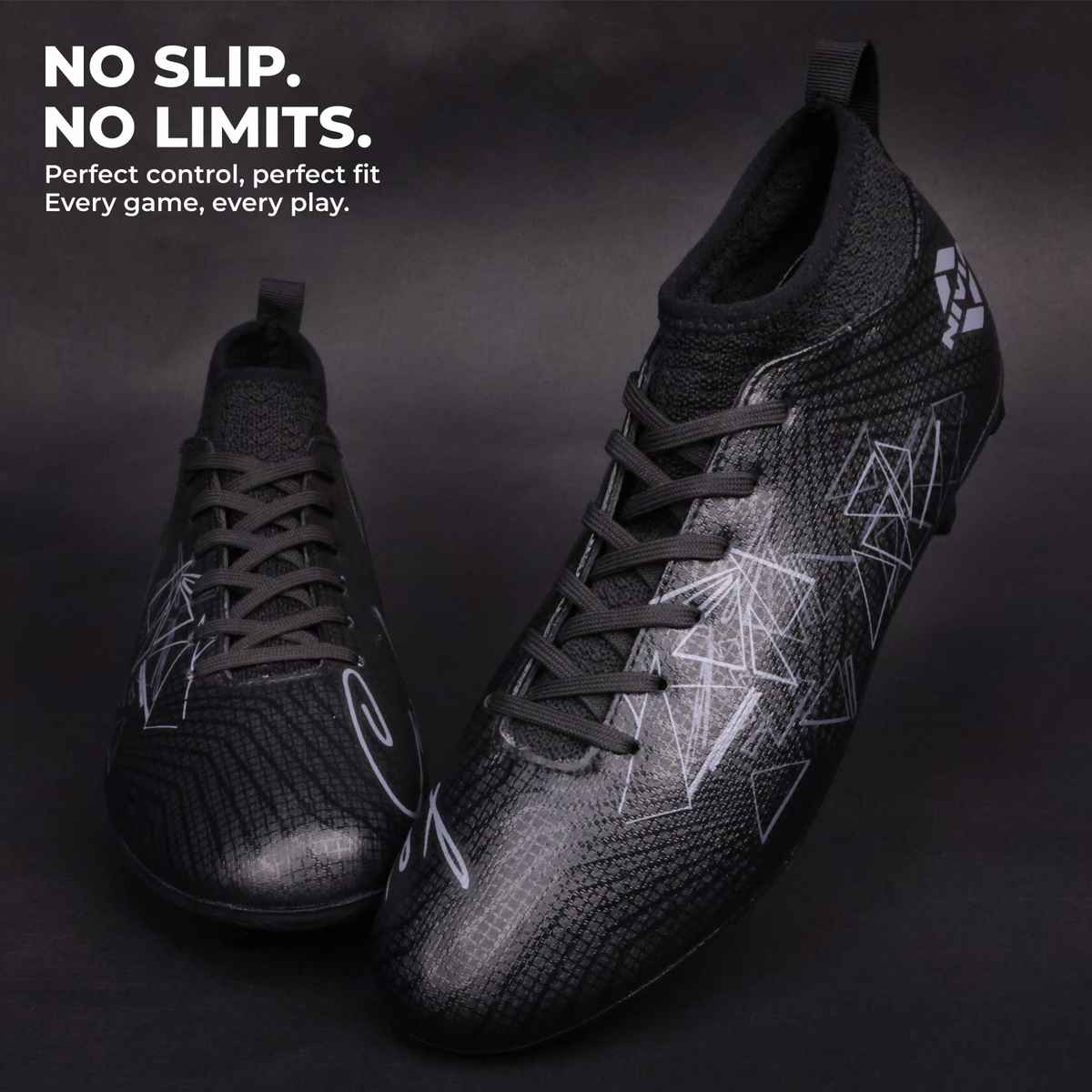 Nivia Men's Pro Carbonite 7.0 Football Stud | Black - UK 9