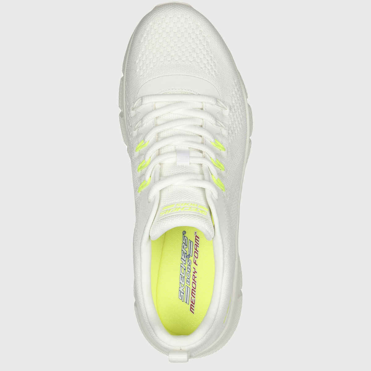 Skechers Mens Bobs B Flex Electric Cool Casual Shoe | Off White (UK 9)