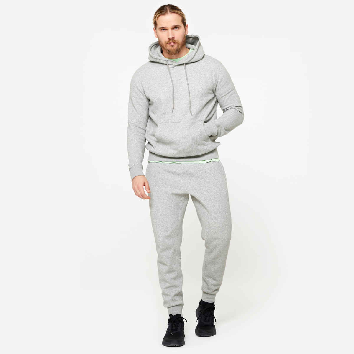 Domyos By Decathlon Men's Warm Hooded Sweatshirt | Grey - L