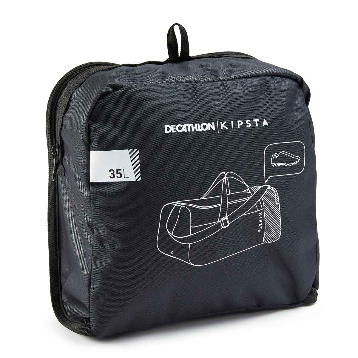 Decathlon | Unisex Solid Polyester 35 L Shoulder Strap Duffle Bag - Black