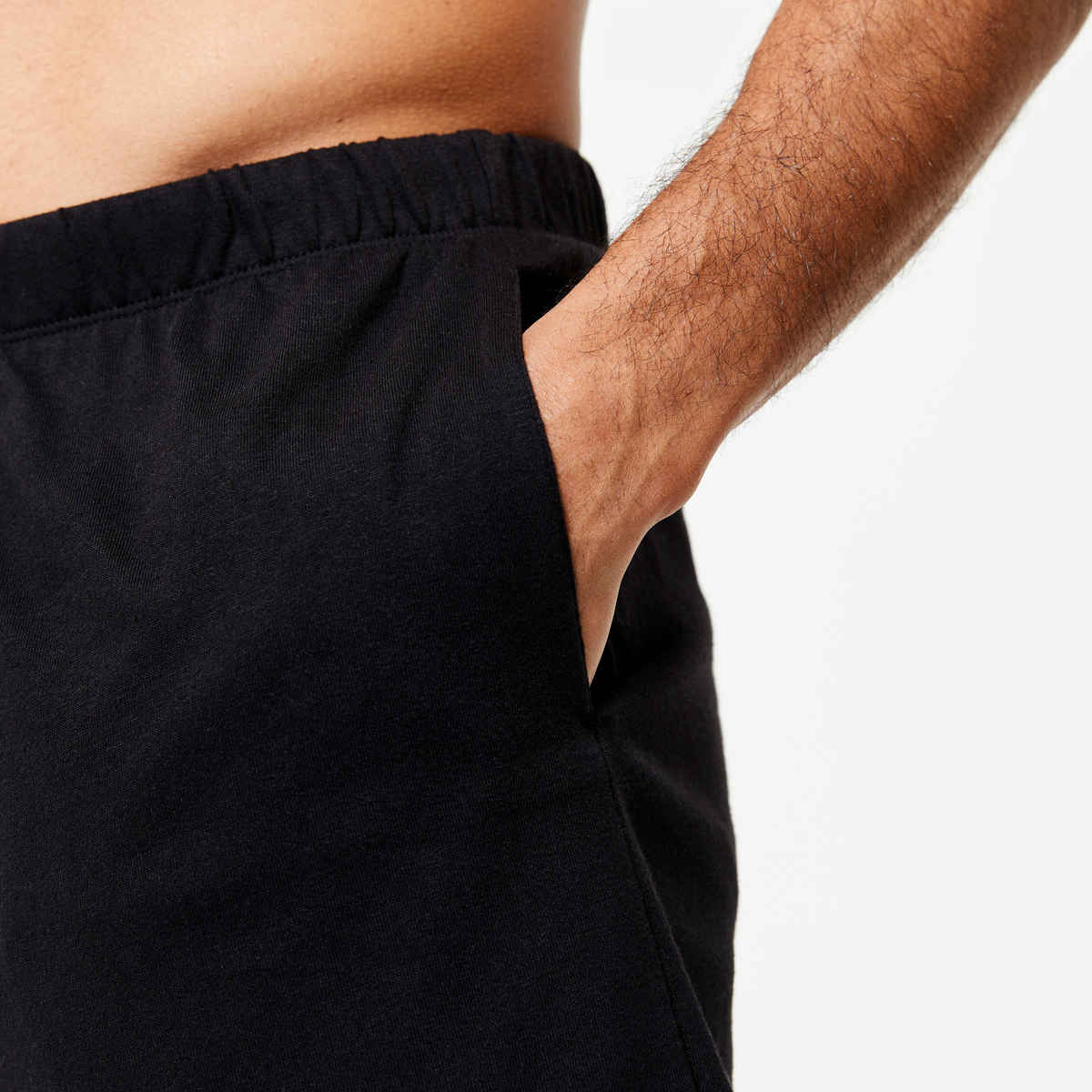 Decathlon Domyos Men's Cotton Gym Shorts | Black | M