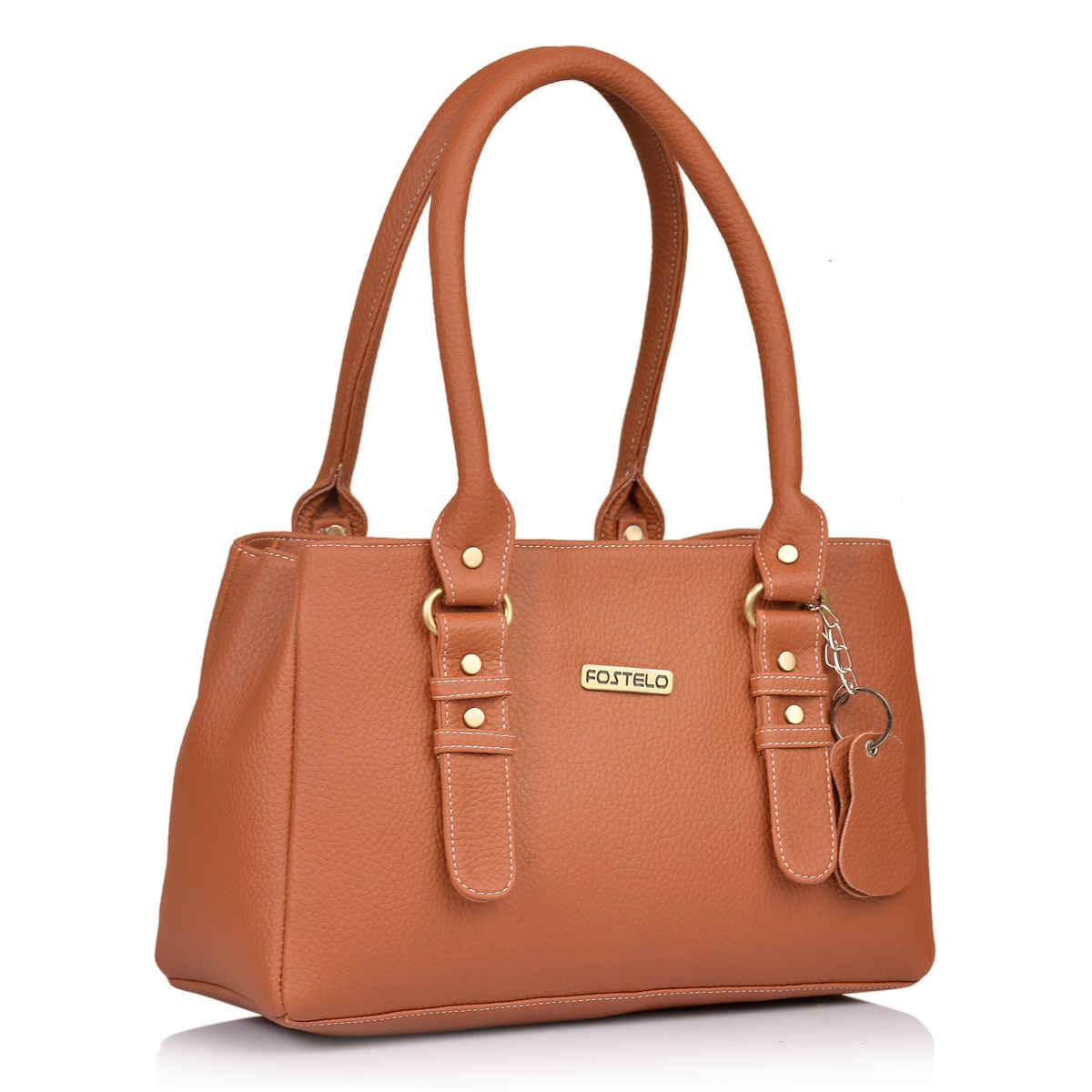 Fostelo Women's Vegan Leather Westside Handbags Shoulder Hobo Bag Ladies Purse | Tan | Large