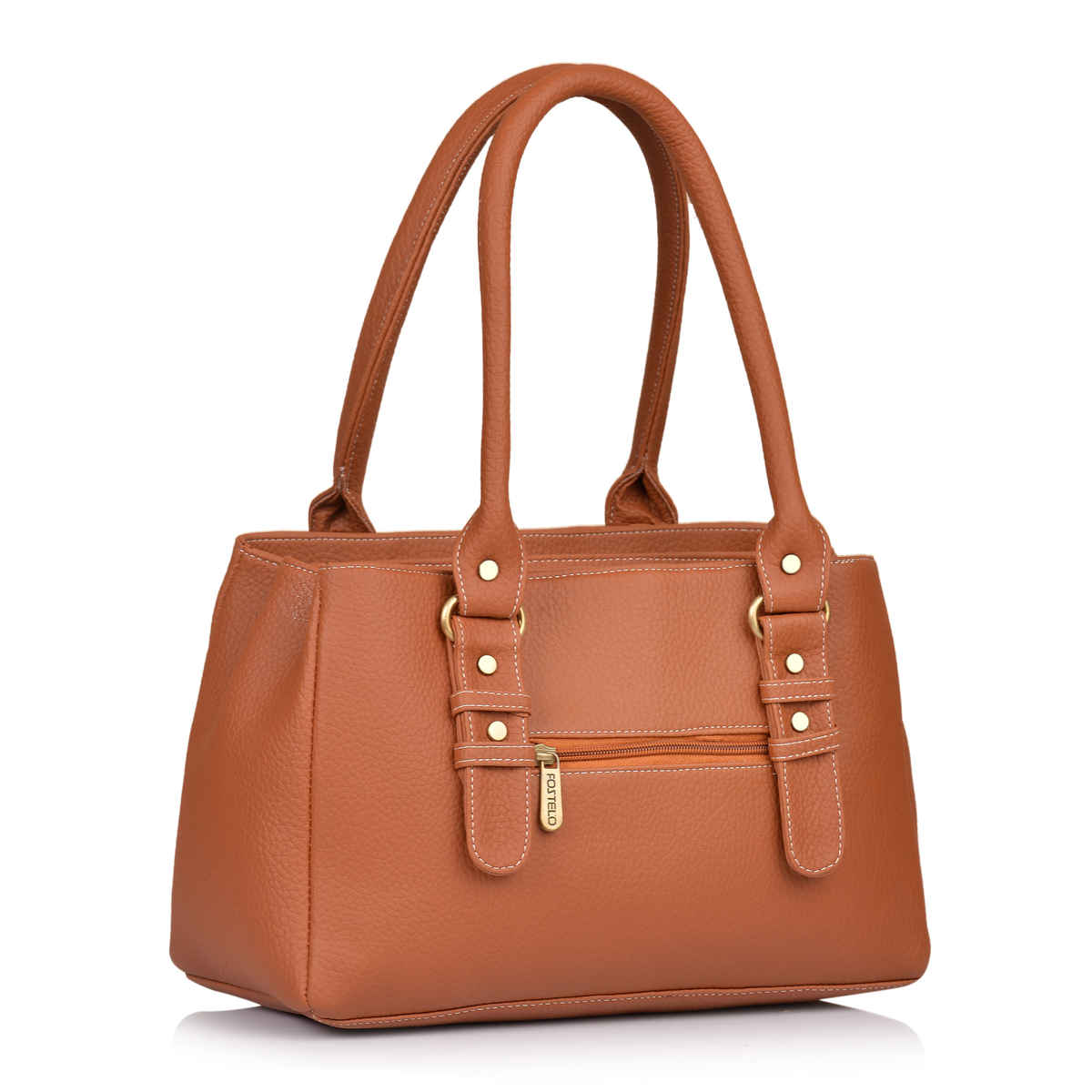 Fostelo Women's Vegan Leather Westside Handbags Shoulder Hobo Bag Ladies Purse | Tan | Large