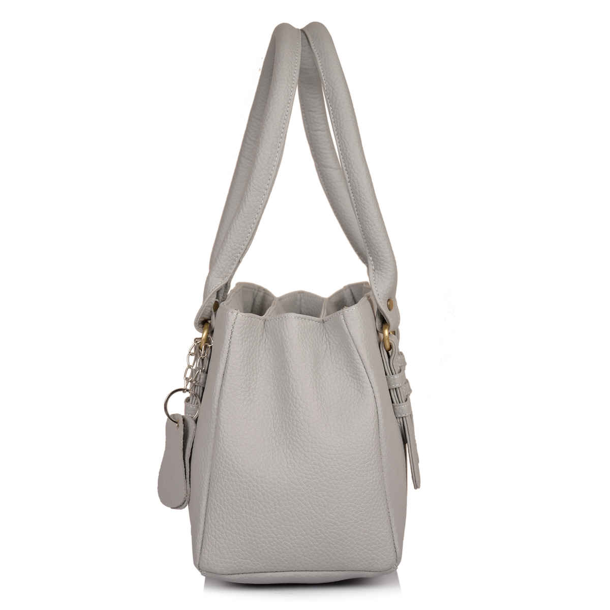 Fostelo Women's Vegan Leather Westside Handbags Shoulder Hobo Bag Ladies Purse | Grey | Large