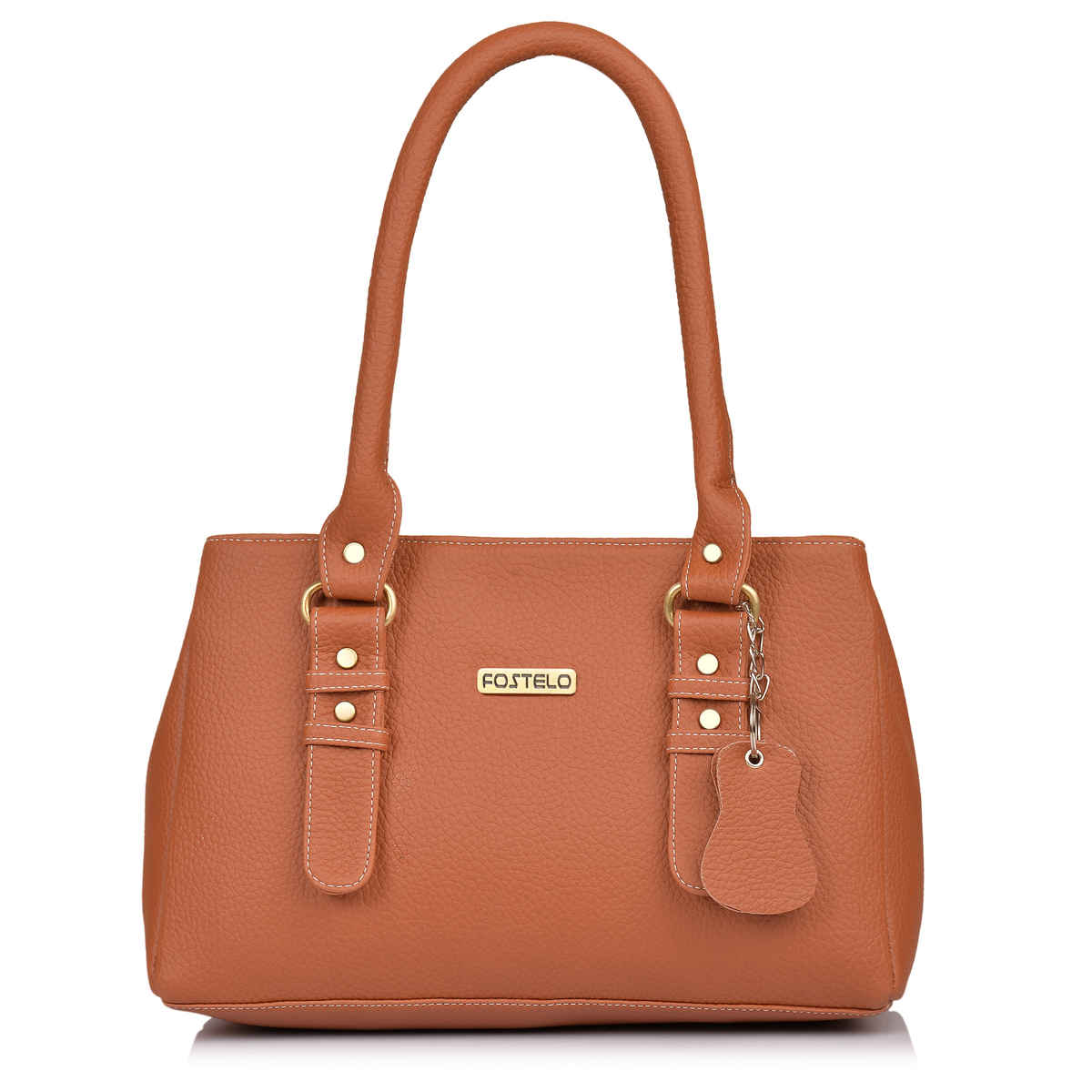 Fostelo Women's Vegan Leather Westside Handbags Shoulder Hobo Bag Ladies Purse | Tan | Large