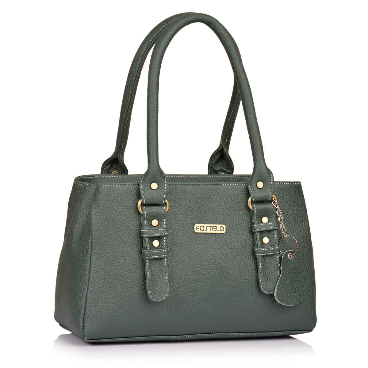 Fostelo Women's Vegan Leather Westside Handbags Shoulder Hobo Bag Ladies Purse | Green | Large