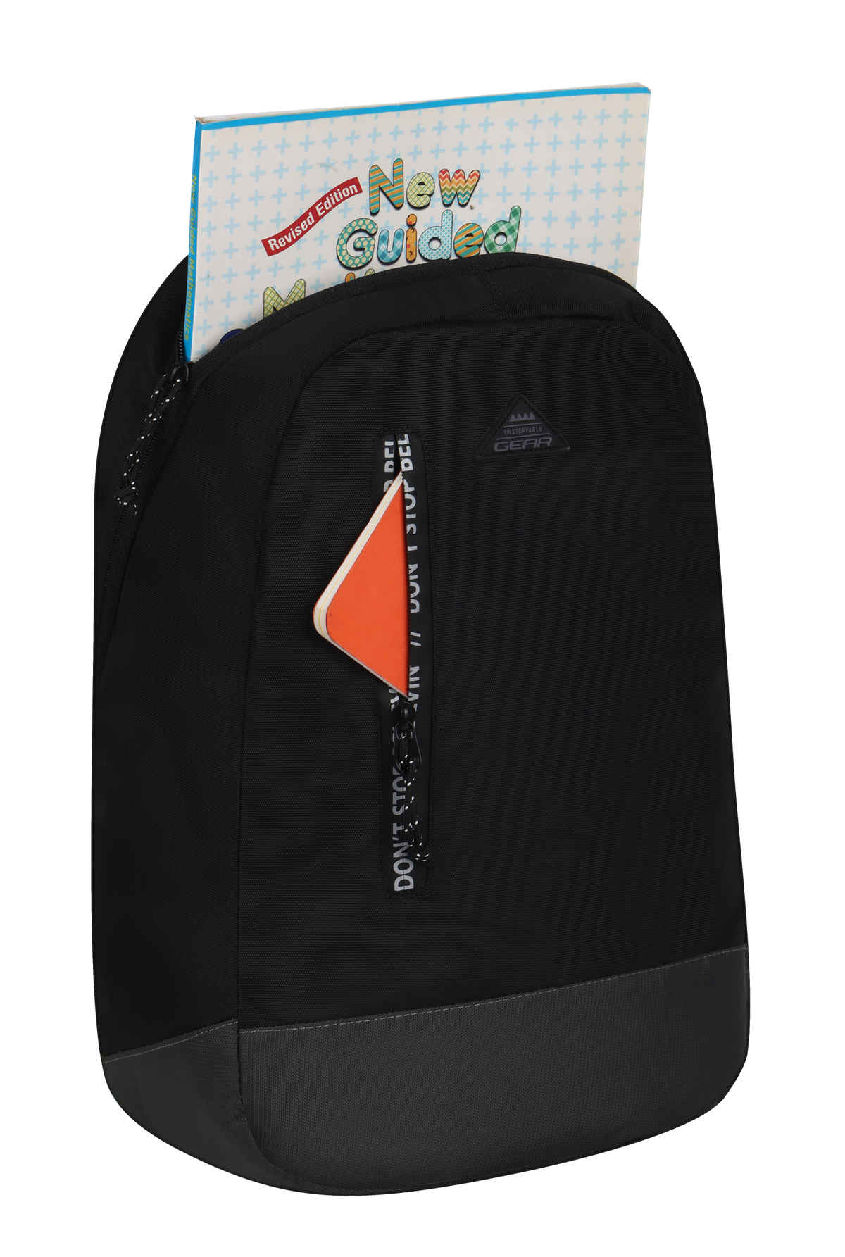Gear Unisex Colorblocked Polyester 16 L Backpack | Black and Grey