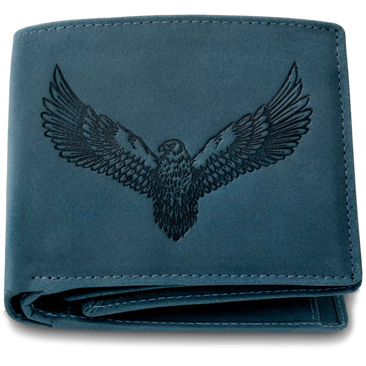 URBAN FOREST Men's Zeus Vintage Leather Wallet | Blue