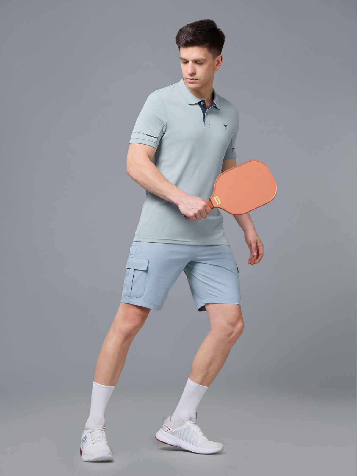 Technosport Men's Solid Slim Fit Polo Sports T-Shirt with TECHNOCOOL+ | Ultimate Grey | L