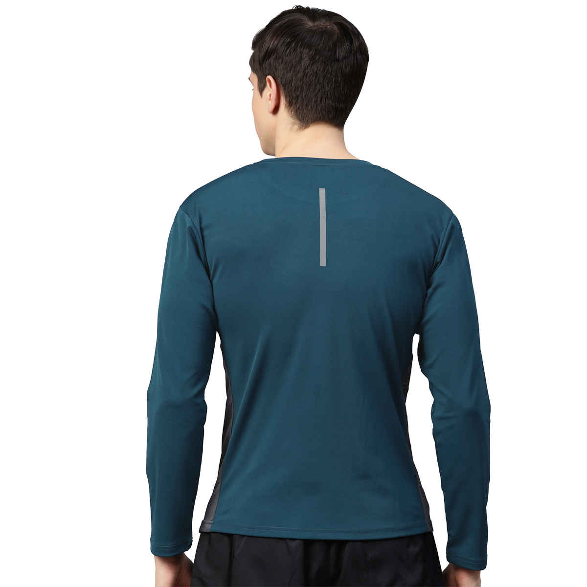 Chkokko Men's Regular Fit Full Sleeves Gym T-shirt | Indigo - M