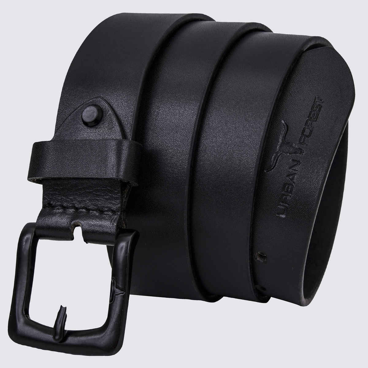 URBAN FOREST Men's Casual Leather Belt | Black