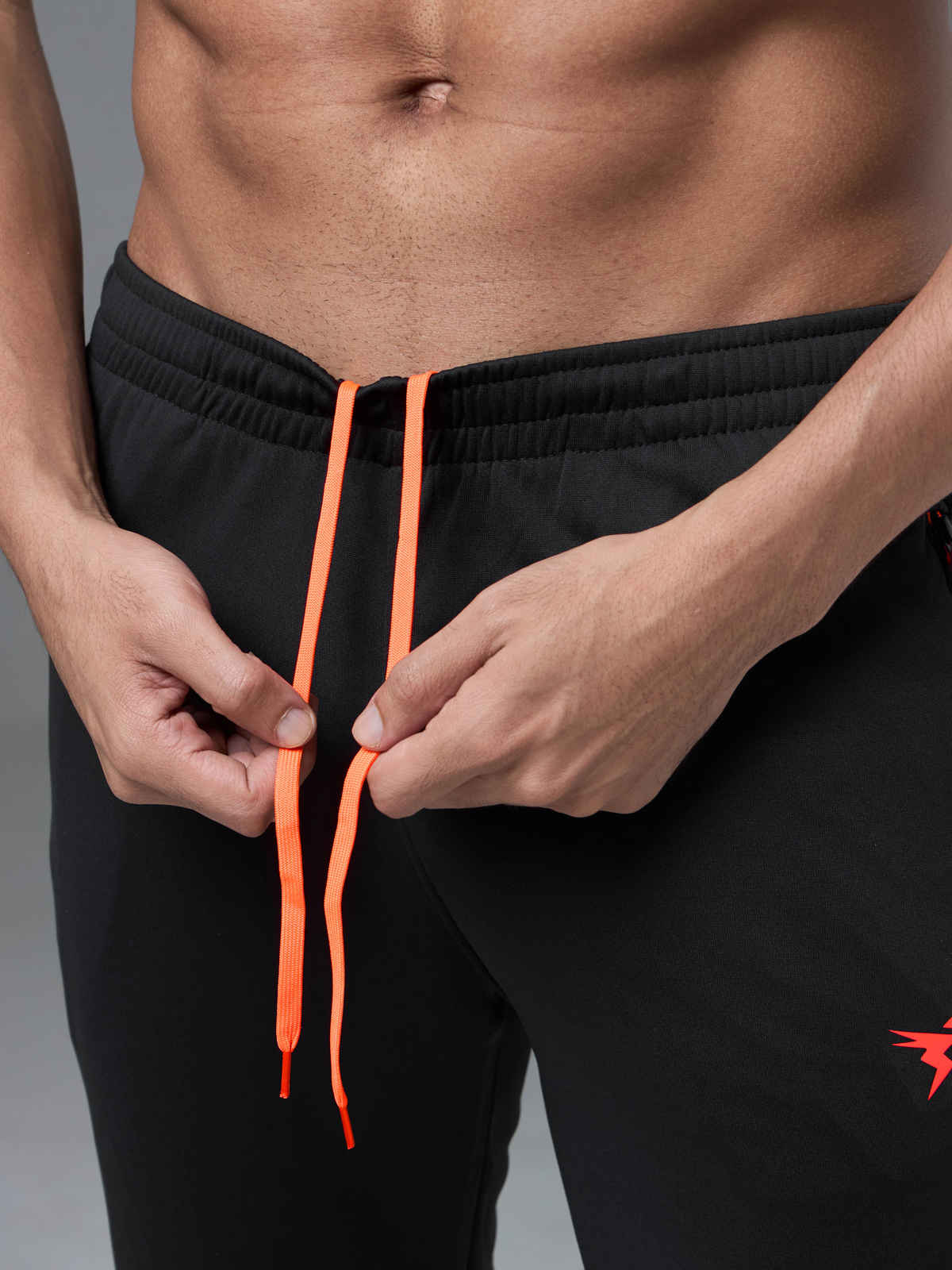 Technosport Men Poly Solid Slim Fit Sports Trackpants with TECHNO DRY | Black | M