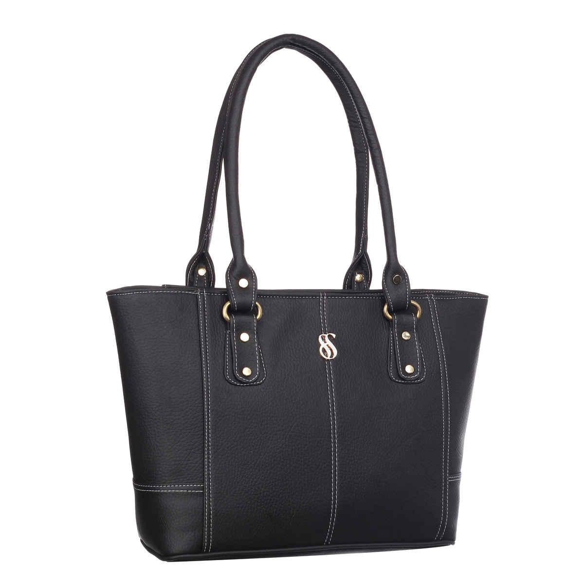 Fostelo Women's Vegan Leather Everly Handbags Shoulder Hobo Bag Ladies Purse | Black | Large