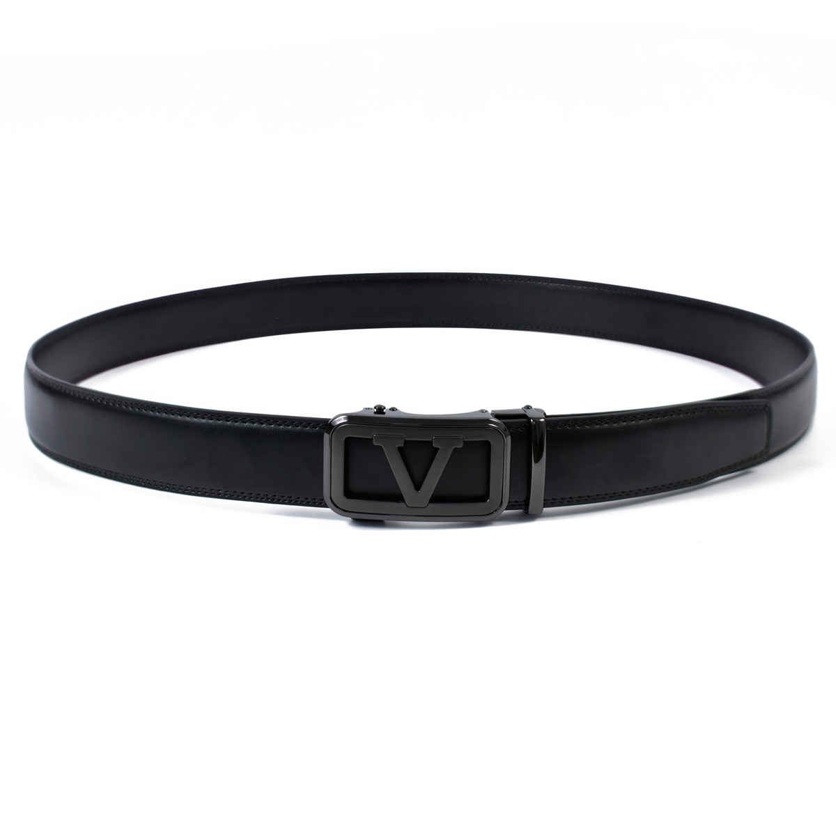 Wildhorn Men's Premium Leather Belt with Auto-Lock Buckle | Black