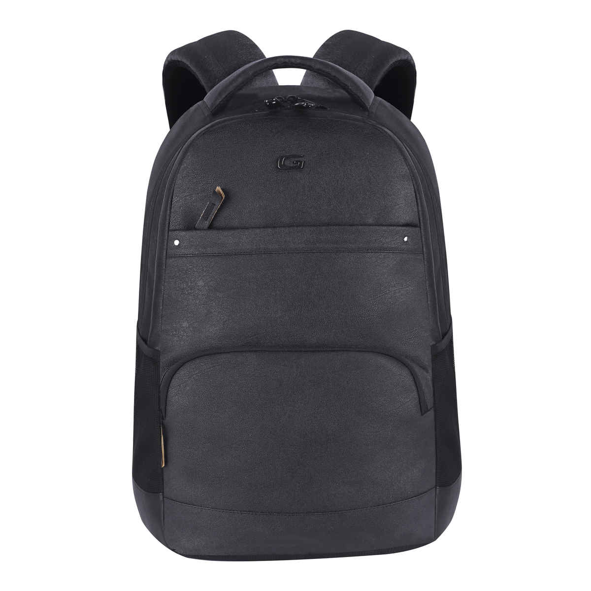 Gear Unisex Solid Artificial Leather 28 L Laptop Backpack | Black