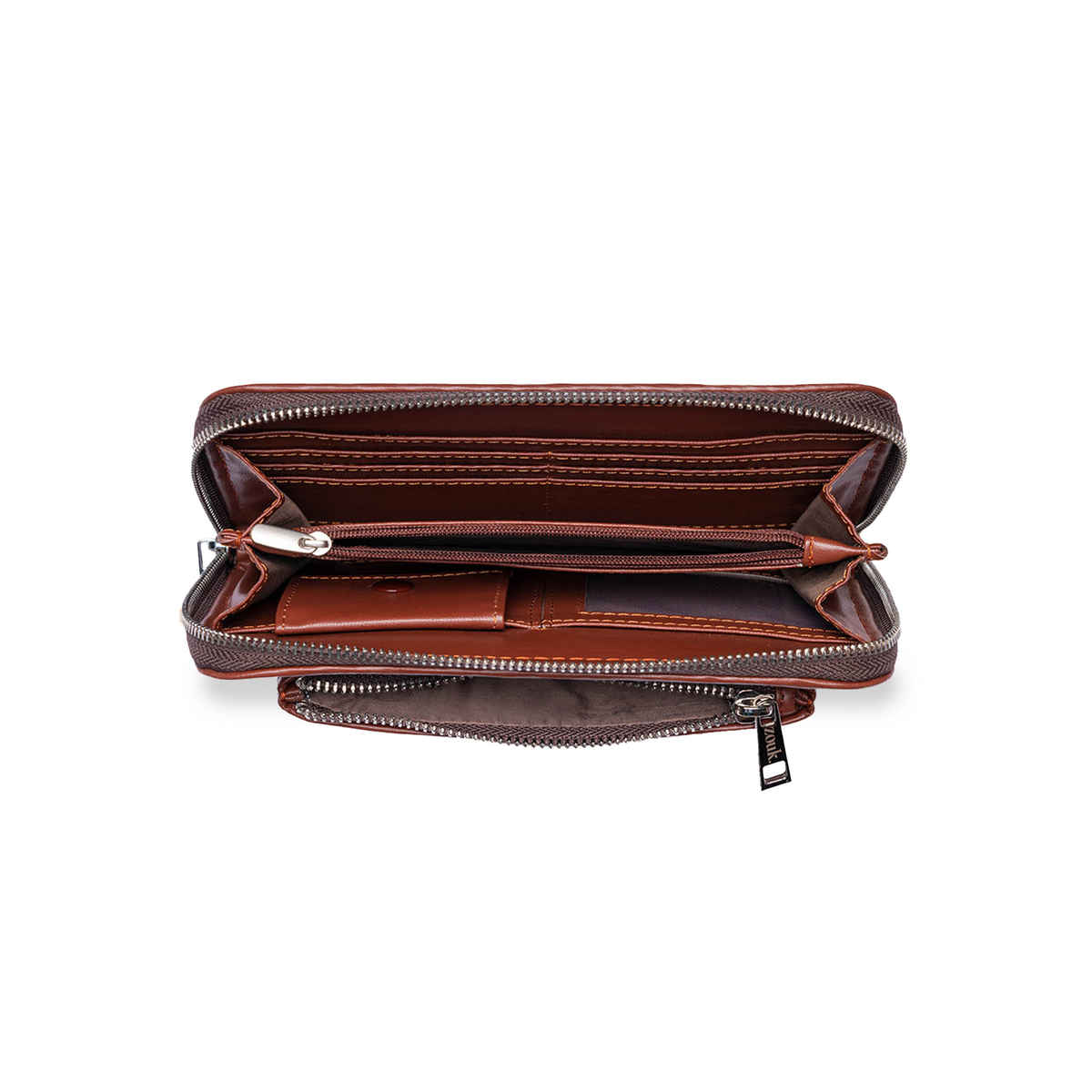 Zouk Royal Indian Peacock Motif Classic Zipper Wallet (CFC) - Multicolour