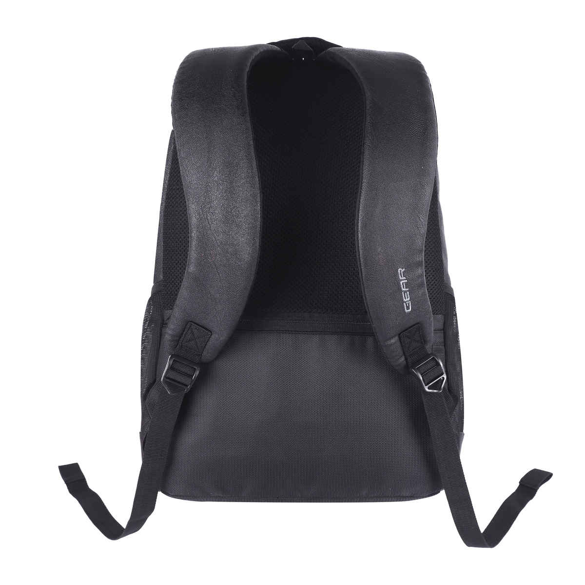 Gear Unisex Solid Artificial Leather 28 L Laptop Backpack | Black