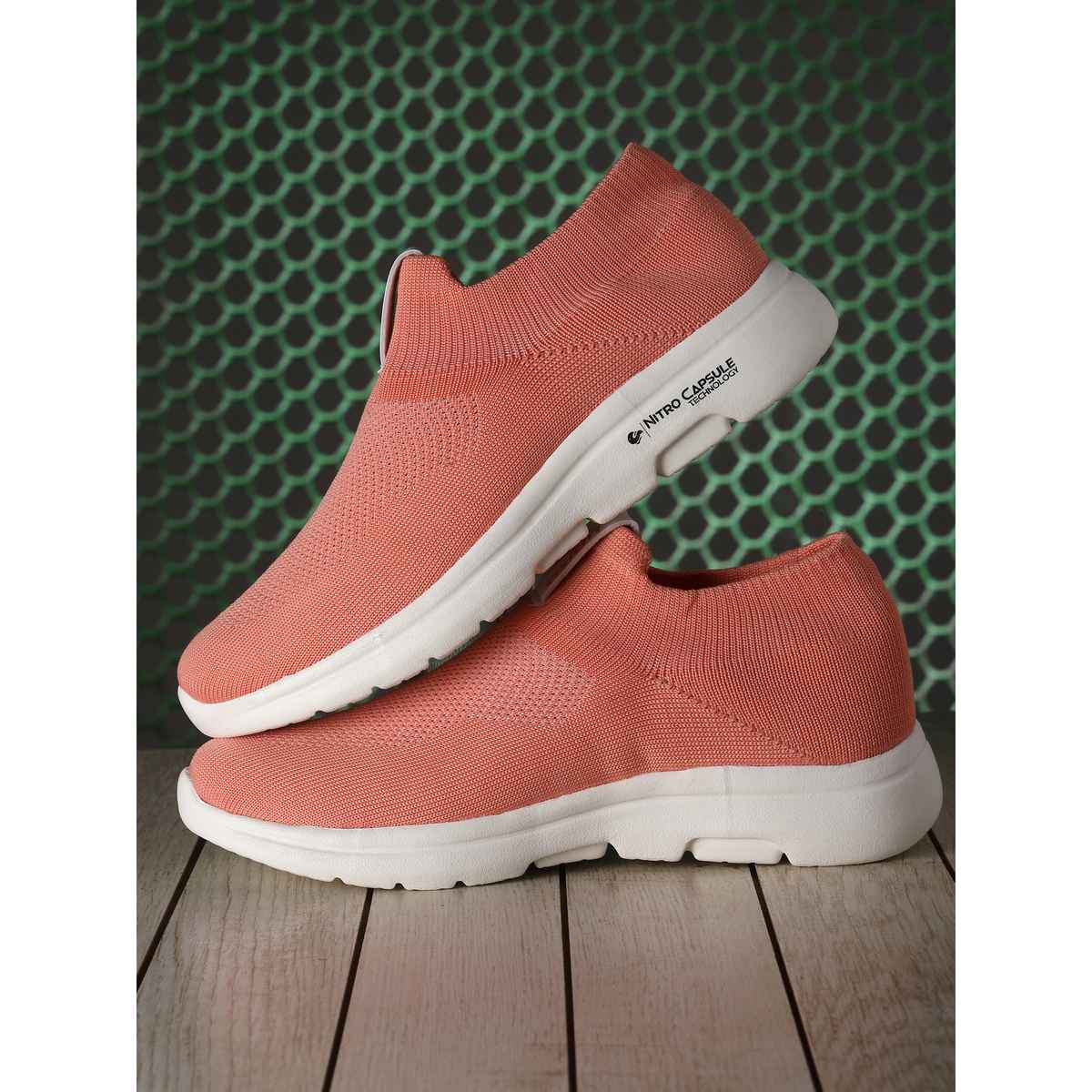 Asian Women s Sunshine Peach Laceless Shoes | UK-6