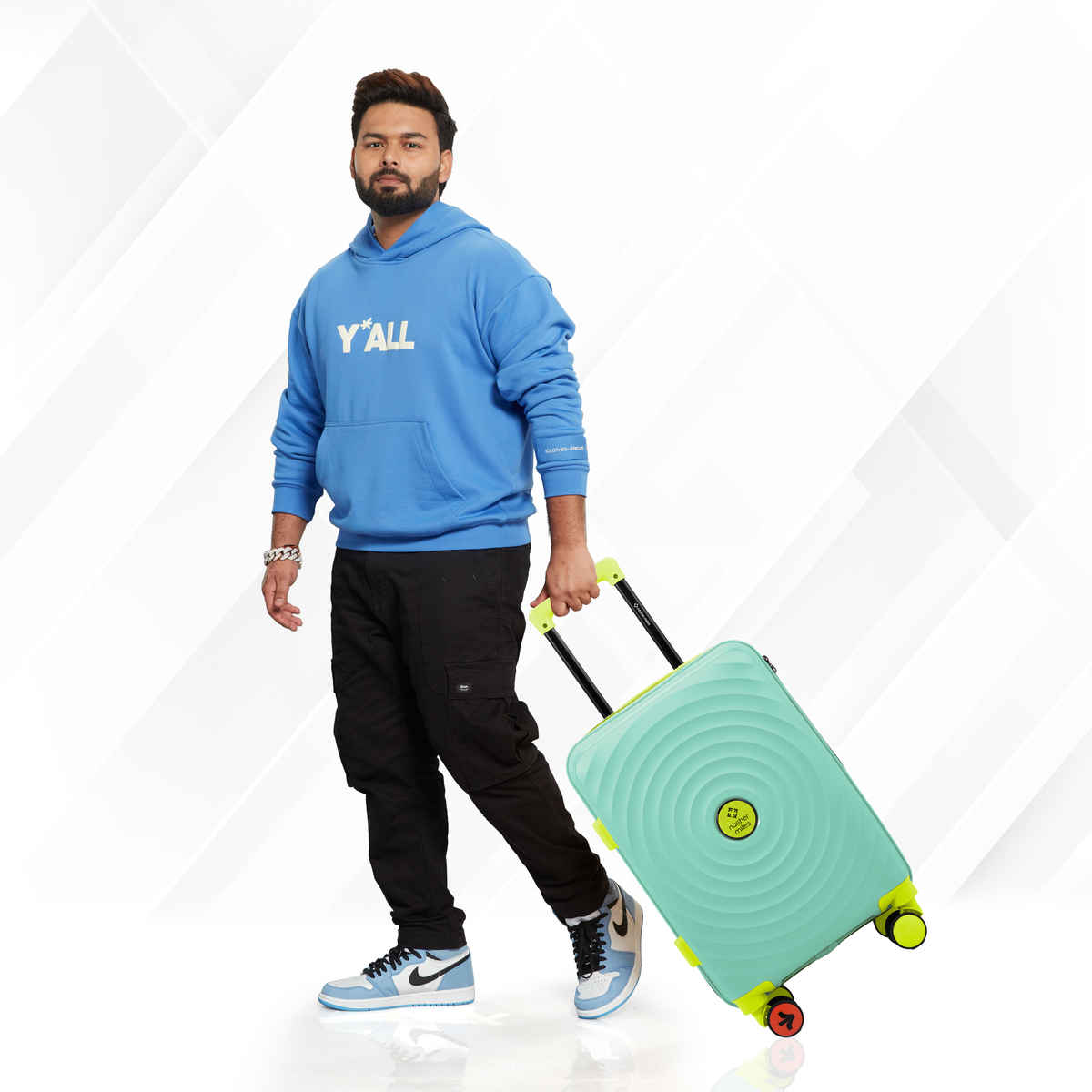 Nasher Miles Goa Cabin Hard-Sided Polypropylene Luggage 20 Inch (55 cm) Trolley Bag - Cyan Green