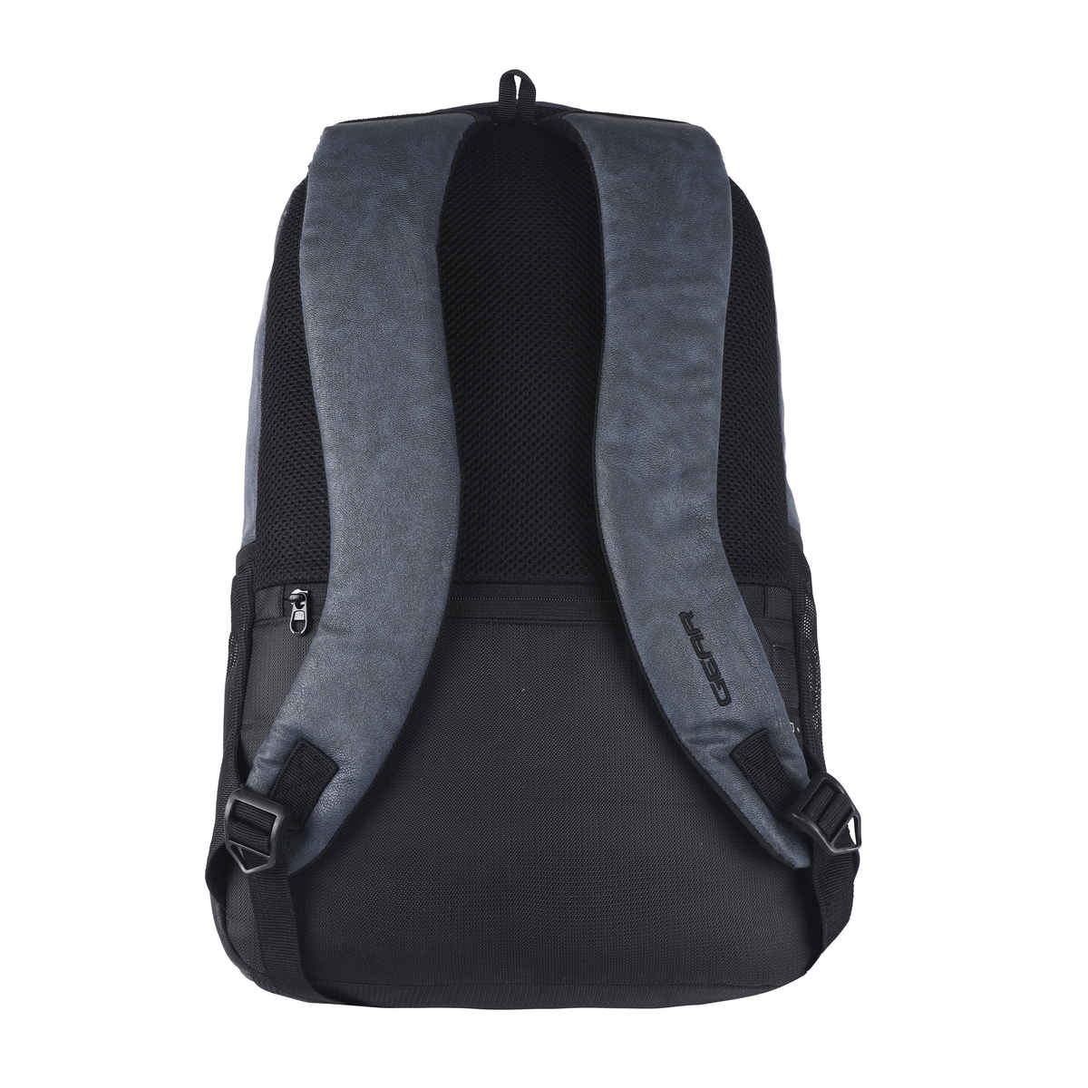 Gear Unisex Solid Artificial Leather 28 L Anti Theft Backpack | Black and Navy Blue