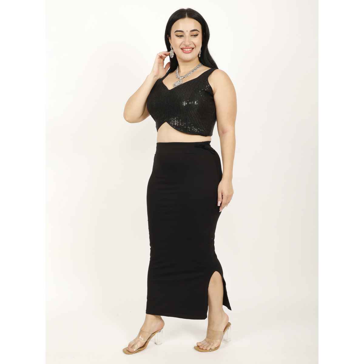 Dunberry London Saree Shapewear | Pure Cotton Lycra Organic Bamboo Fabric | Black | S/M/L