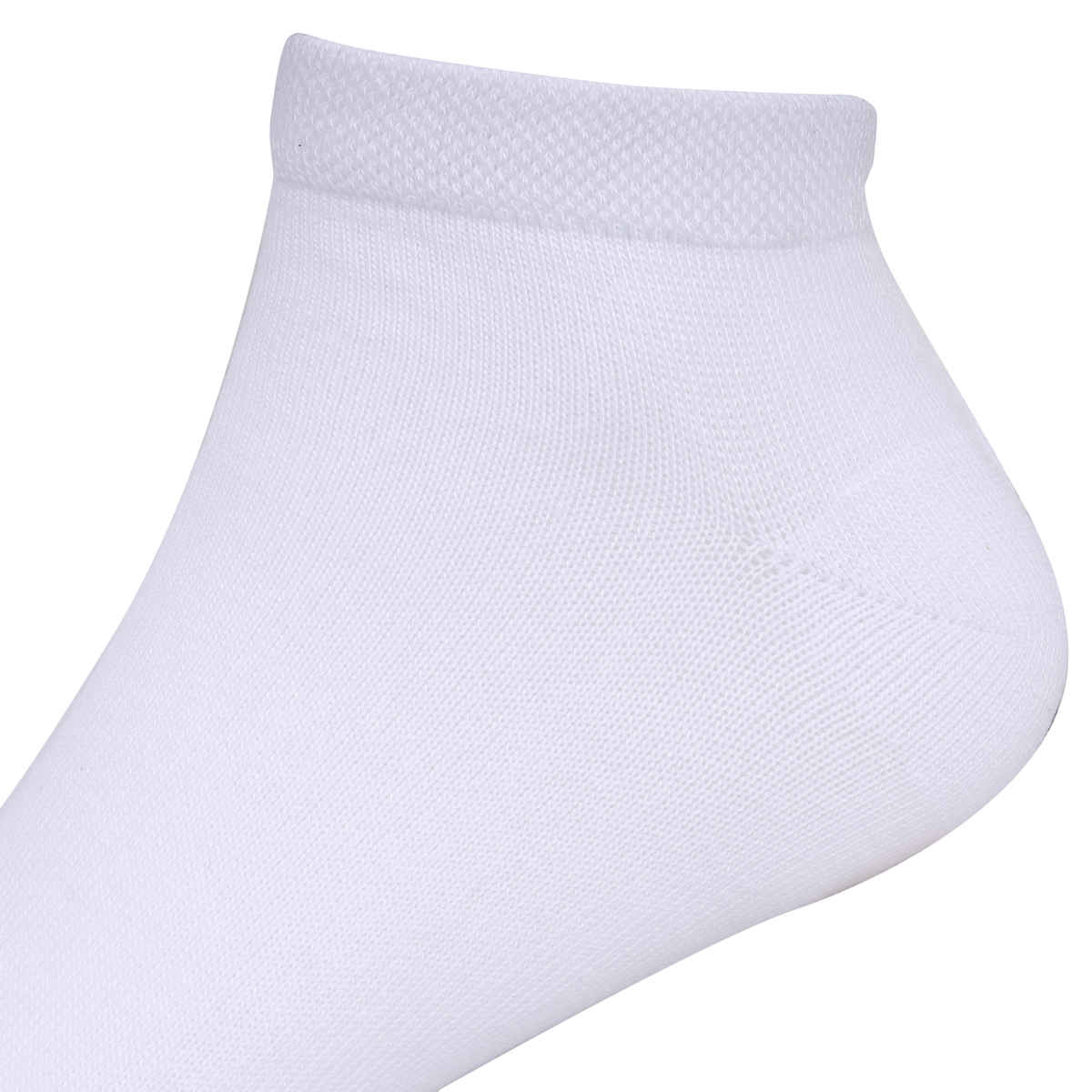 Luxrio Men's Solid Ankle Length Cotton Socks | SCK-22-3-PK-ANKL-WHT | White - Free Size