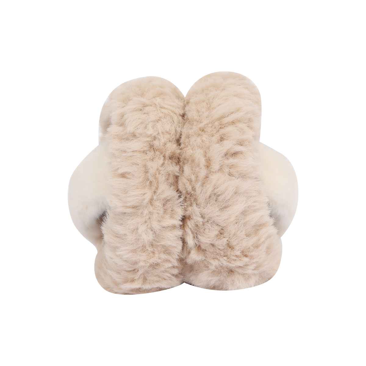 Fabseasons Women's Solid Faux Fur Winter Earmuffs | Beige - Free Size
